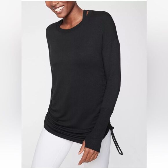 Athleta Drishti Ruched Studio Sweatshirt! - Picture 1 of 6